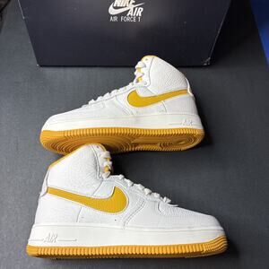 Nike Air Force 1 Sculpt Casual Shoes White Yellow DC3590-001 Women's size 6
